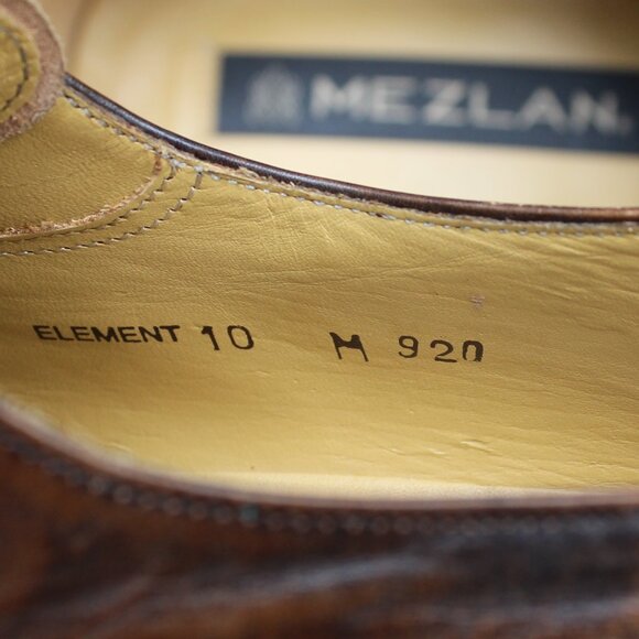 Mezlan Brown Leather Medallion Toe Derby, Men's 10 M, Made in Spain, EUC - Picture 12 of 15